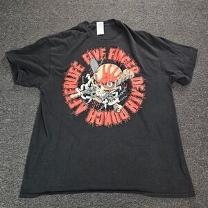 Five Finger Death Punch Afterlife 2022 USA Tour T-Shirt Mens XL Black Band Tee
